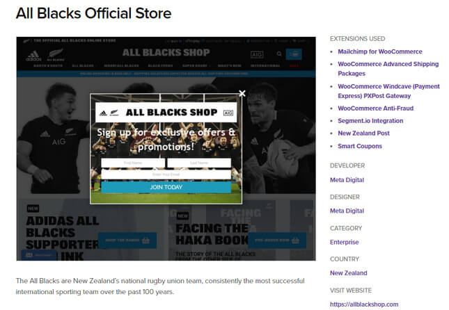 all-blacks-store woocommerce example all blacks