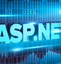 ASP.NET written on digital screen