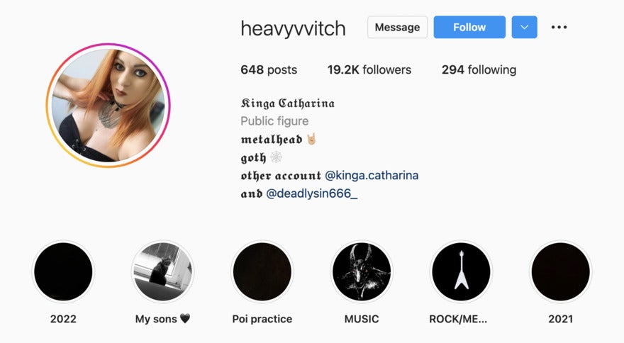 Font aesthetic instagram bio heaveyvvitch Instagram home using a Gothic Font