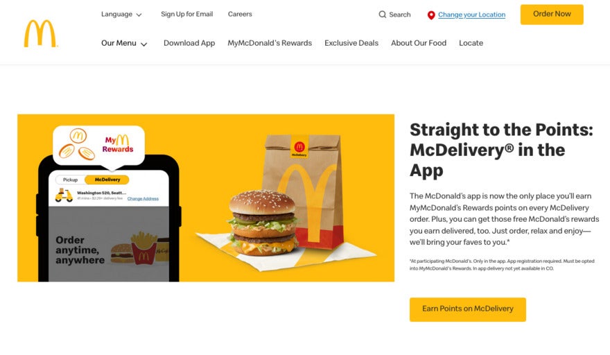 McDonalds McDonalds ad for its app to collect points