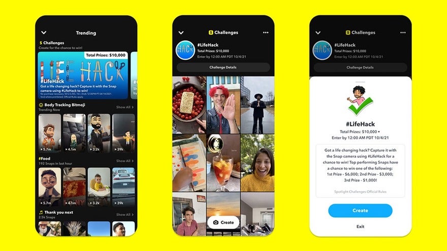 Snapchat Example of someone promoting their blog on Snapchat