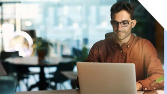 man at laptop working