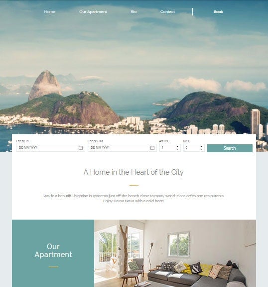Click to see this template design from Wix Website Template Design - Header No Content Example