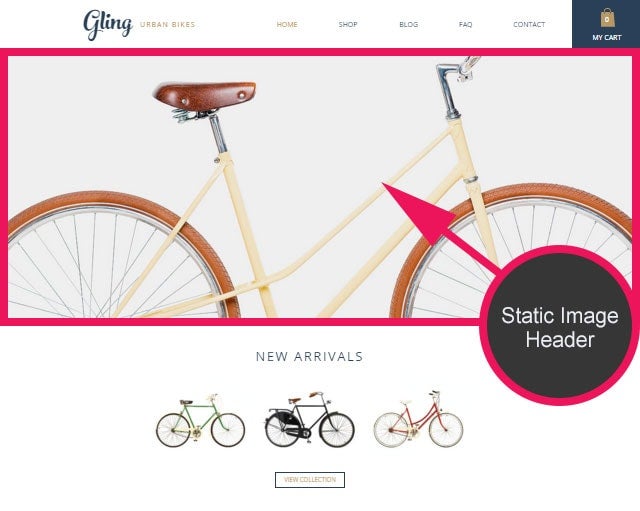 Click to see this template design from Wix Website Template Design - Header No Content