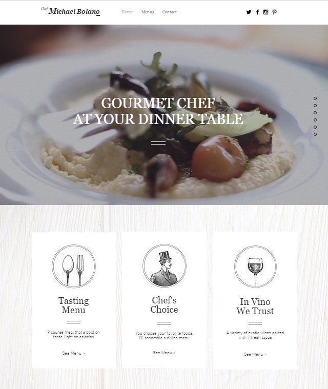 Click to see this template design from Wix Website template Design - video header