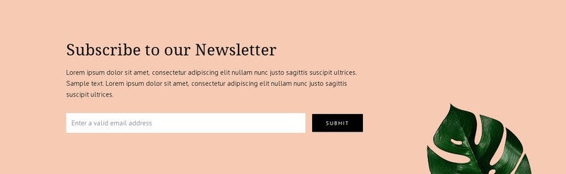 wix newsletter wix sign-up template for subscribing to a newsletter