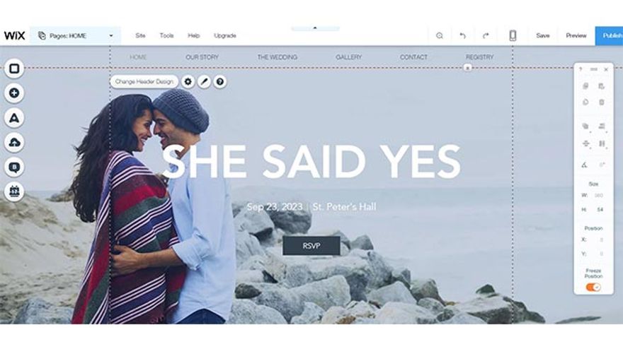 wix wedding website builder editor
