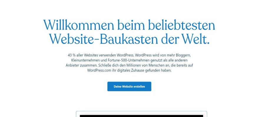 wordpress.com homepage