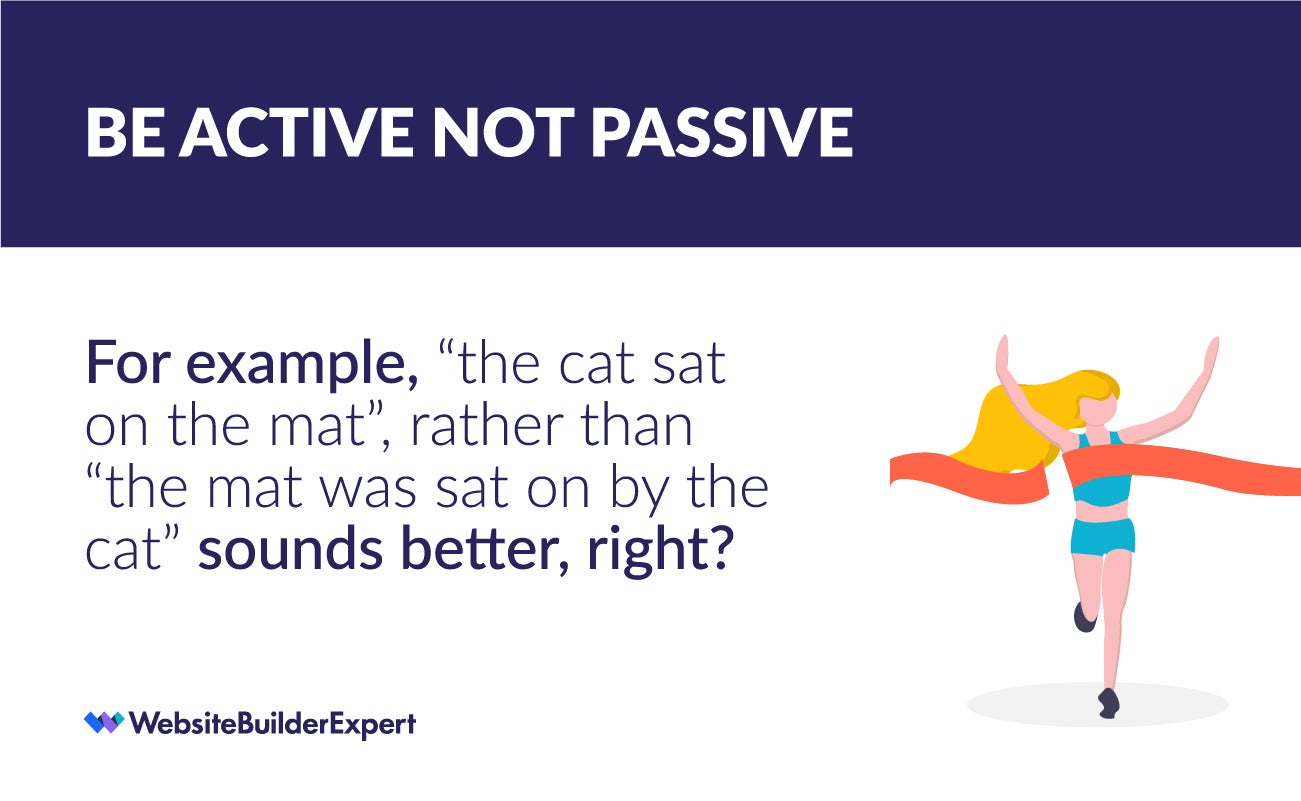 writing for the web tip be active not passive writing for the web tip be active not passive