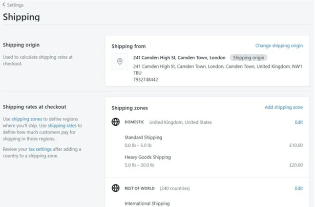 Add Shipping Add Shipping