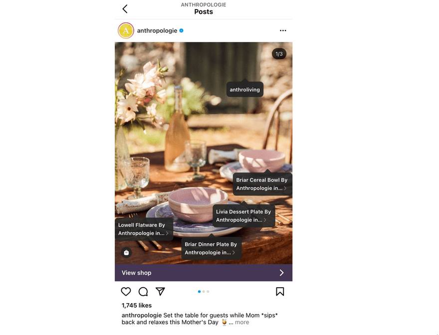 Anthropologie Instagram Product Tagging Anthropologie Instagram Product Tagging