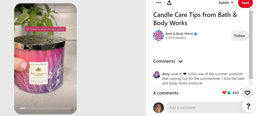 Bath and Body Works Pinterest