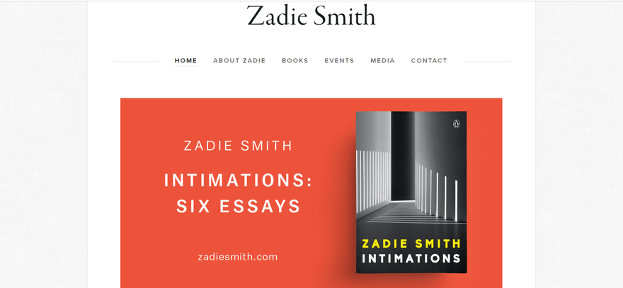 Best Writer Website Zadie Smith Home Page
