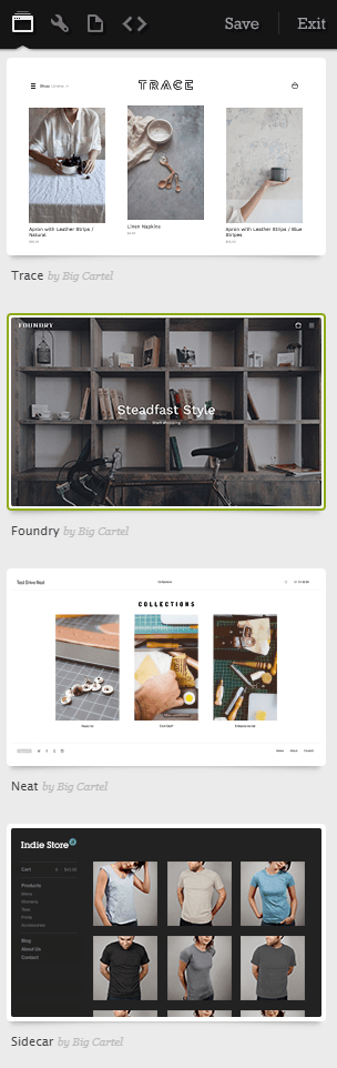 Big Cartel Themes big cartel themes