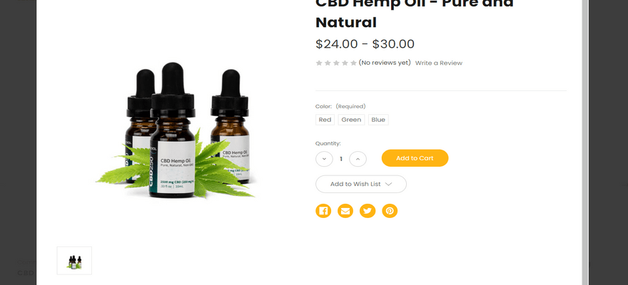 bigcommerce health and beauty solar hemp quick view