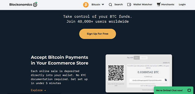 blockonomics homepage