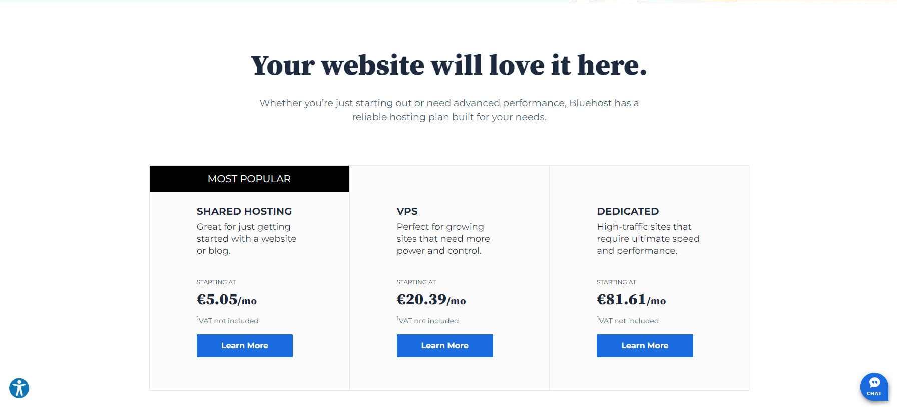 Bluehost Hosting-plan