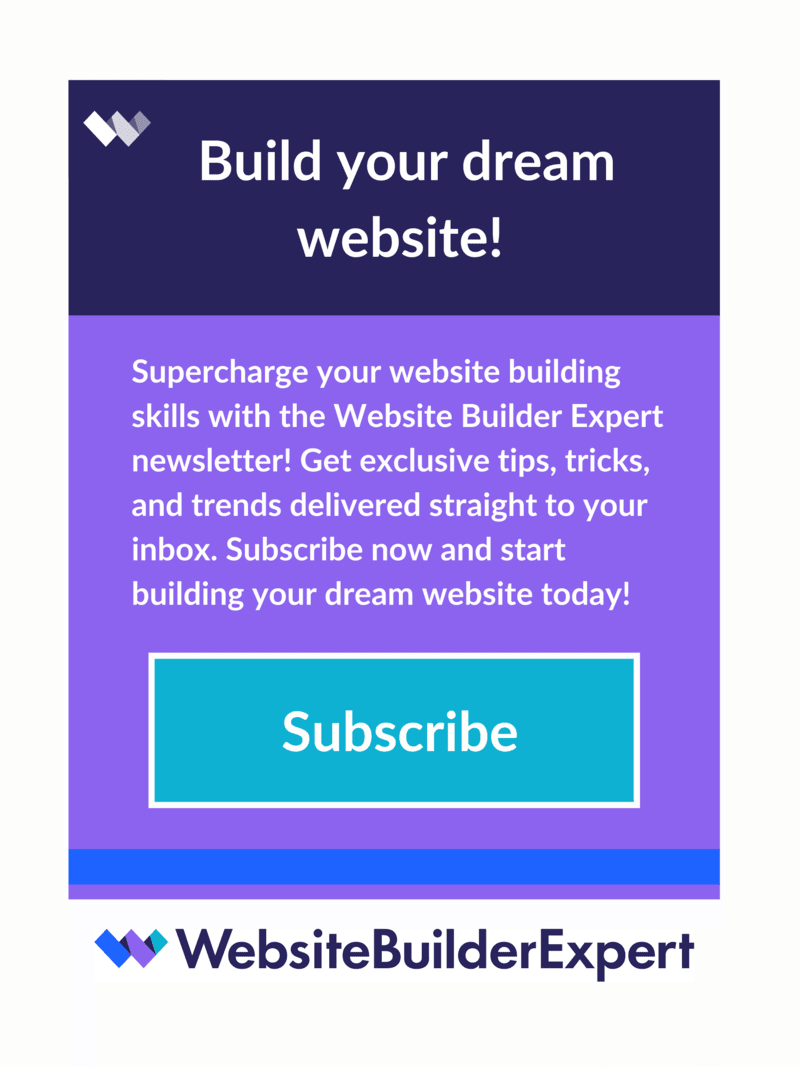 WBE Call to Action in Emails An example of a call to action in a fictional email from Website Builder Expert.