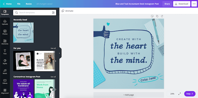 Canva Interface Canva Interface