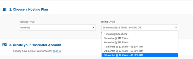 choosing web host billing cycle hostgator choosing web host billing cycle hostgator