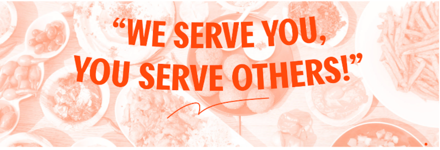 Collective Strapline on the Cook Collective website written in bright colors with a pattern background.