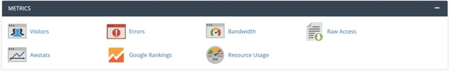 cpanel metrics Check your website’s analytics in the Metrics section of cPanel.
