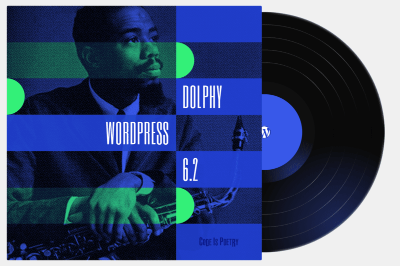 dolphy jr (1) (1) blue graphic of Dolphy Jr on a vinyl cover with the vinyl sticking out