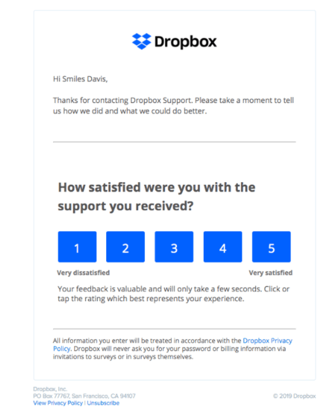 Dropbox Review Email Example Dropbox Review Email Example