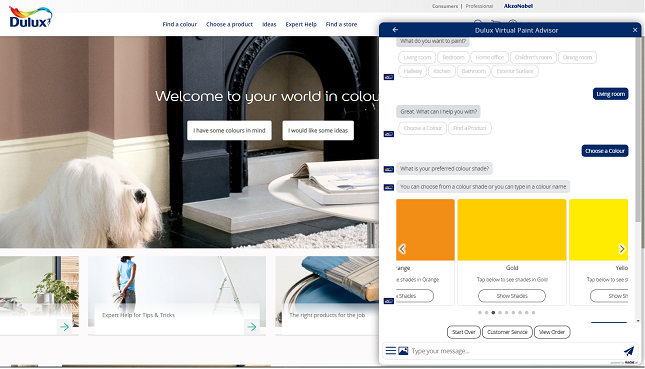 dulux 2 dulux - a conversational commerce example