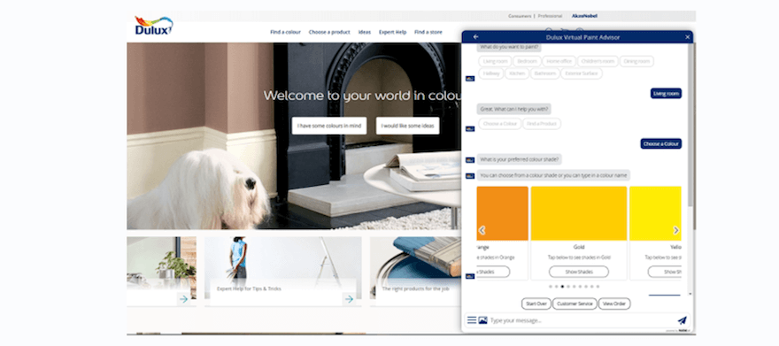 Dulux screenshot Dulux screenshot