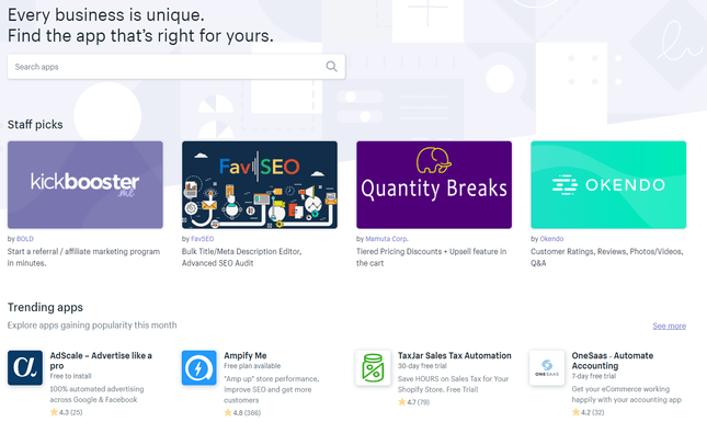 Ecwid vs Shopify App Market shopify app market