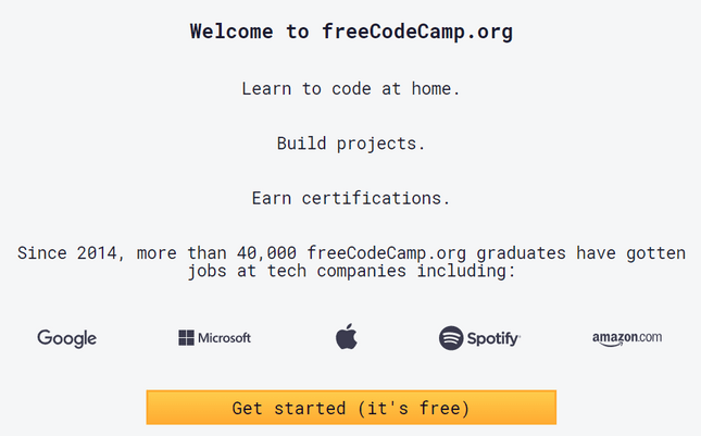 freecodecamp best online coding courses