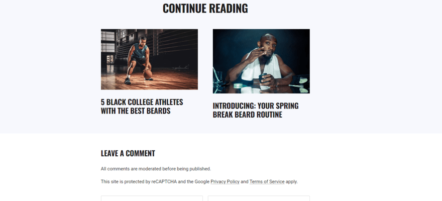 Related posts and comments form at the bottom of Fresh Heritage blog post