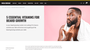 Large header with title and image of a man admiring his beard on Fresh Heritage blog post