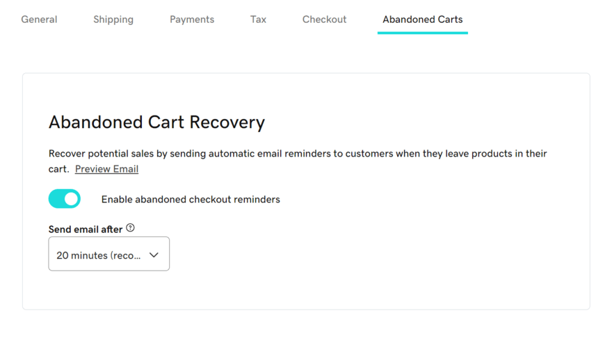GoDaddy abandoned cart recovery GoDaddy abandoned cart recovery setting