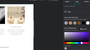 GoDaddy sidebar to edit the website's color palette