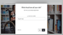 Image shows a white pop up over an online bookstore website template with the words 'What should we call your site?' in black text, and a text box that says 'Page After Page' below.