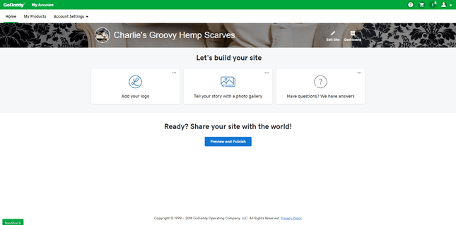 godaddy_dashboard GoDaddy dashboard