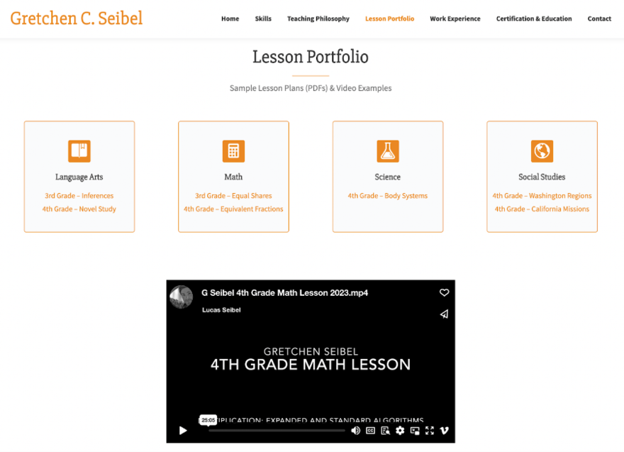 Gretchen C Seibel portfolio example