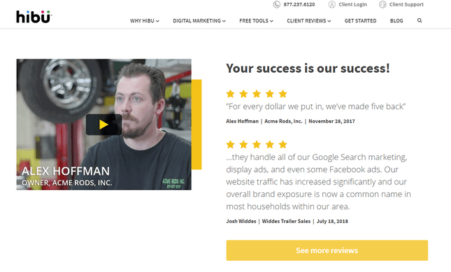 Hibu Testimonials hibu testimonials