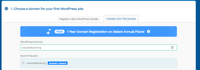 hostgator already own domain primary domain