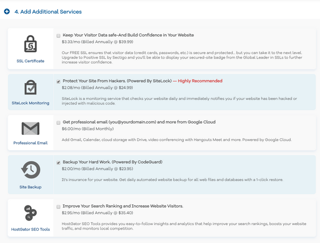 hostgator extra costs checkout hostgator pricing extra costs checkout