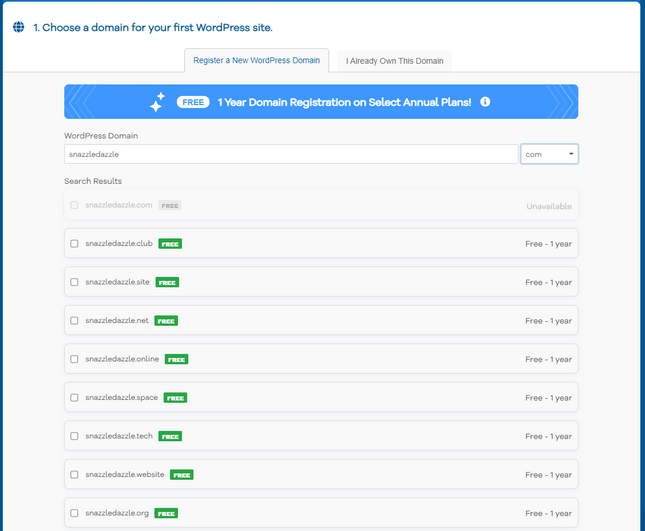 hostgator register free domain example