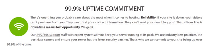 a2 hosting uptime a2 hosting uptime 99.9% commitment with green wifi circle next