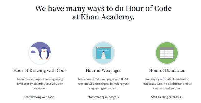 hour of code khan academy coding course