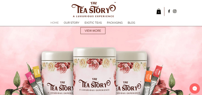how to brand wix example tea story wix brand website example tea story