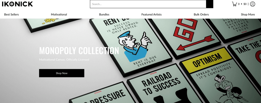IKONICK best print on demand shopify examples IKONICK best print on demand shopify examples