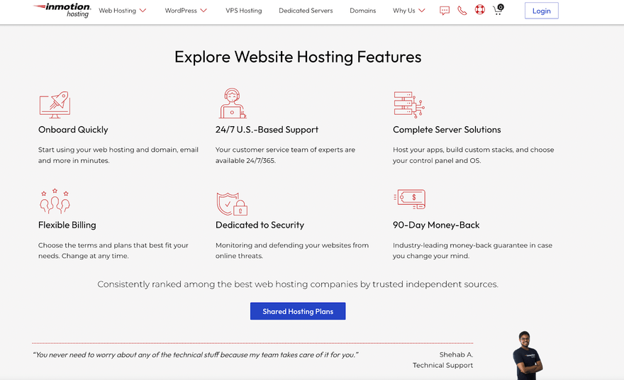 InMotion cPanel hosting provider