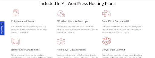 inmotion wordpress Inmotion page dedicated to all the wordpress hosting features woth red icons