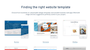 Template library on IONOS showing three templates to select for your website